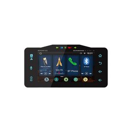 Diamond Audio BT Media Player FLH 98 13 with Android and Apple CarPlay interface, showing the front display and control buttons.