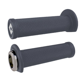 ODI Grips ATV Ruffian V2.1 grip with 125mm length in graphite and silver, designed for ATV handlebars.