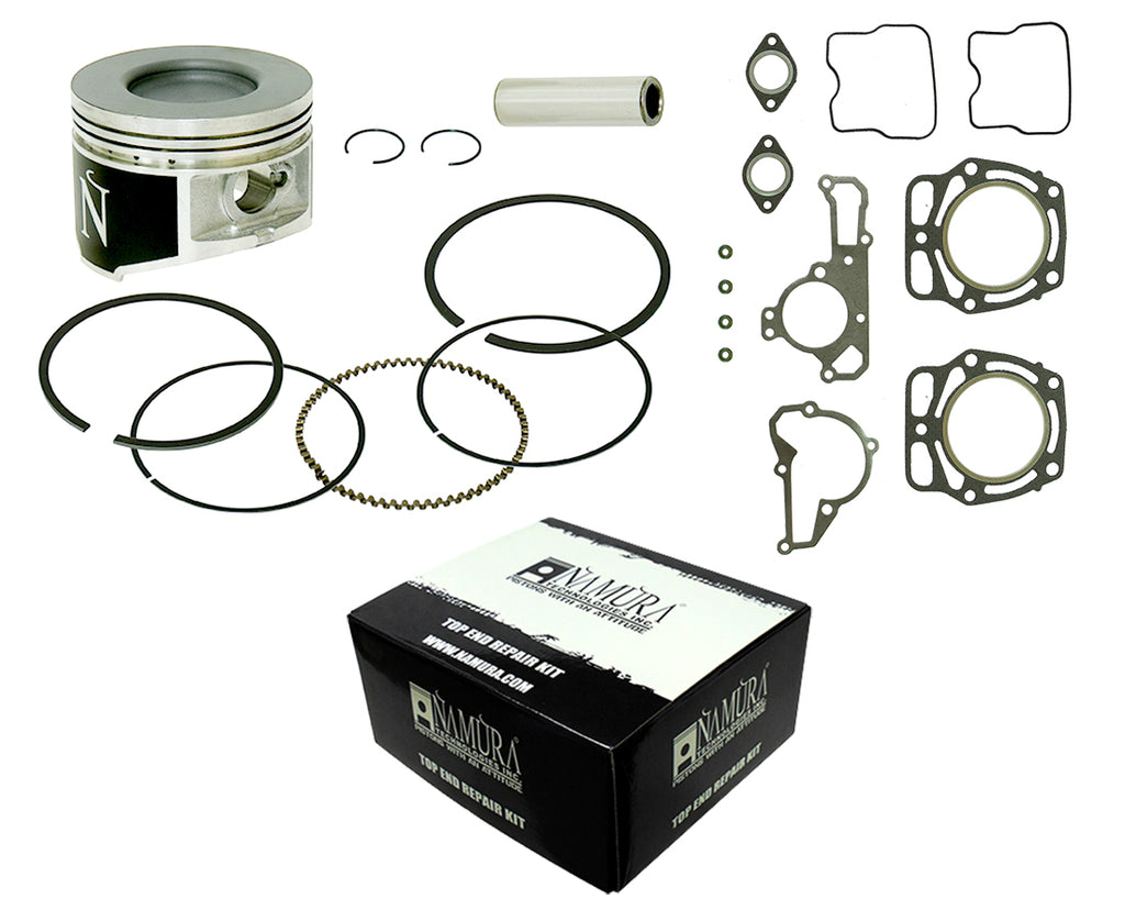 Namura Top End Kit twin cylinder piston set for Kawasaki 186-2062, includes standard size pistons for engine rebuild.