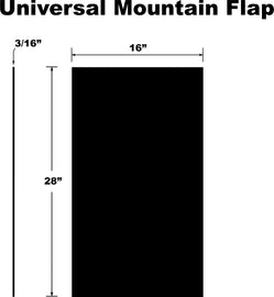 Black PDP Mountain Snowflap universal body accessory with mountain snowflake design for vehicle customization.