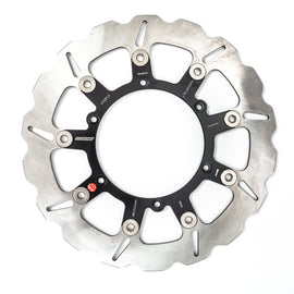 Front left braking rotor from Braking, model 32-1703, showing the vented metal disc with mounting holes for vehicle brake system.
