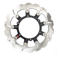 Load image into Gallery viewer, Front left braking rotor from Braking, a metal disc with vented design for efficient braking in automotive brake systems.