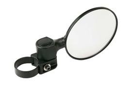 Scosche 5-inch convex round mirror clamp in black, designed for secure mounting and a wide viewing angle.