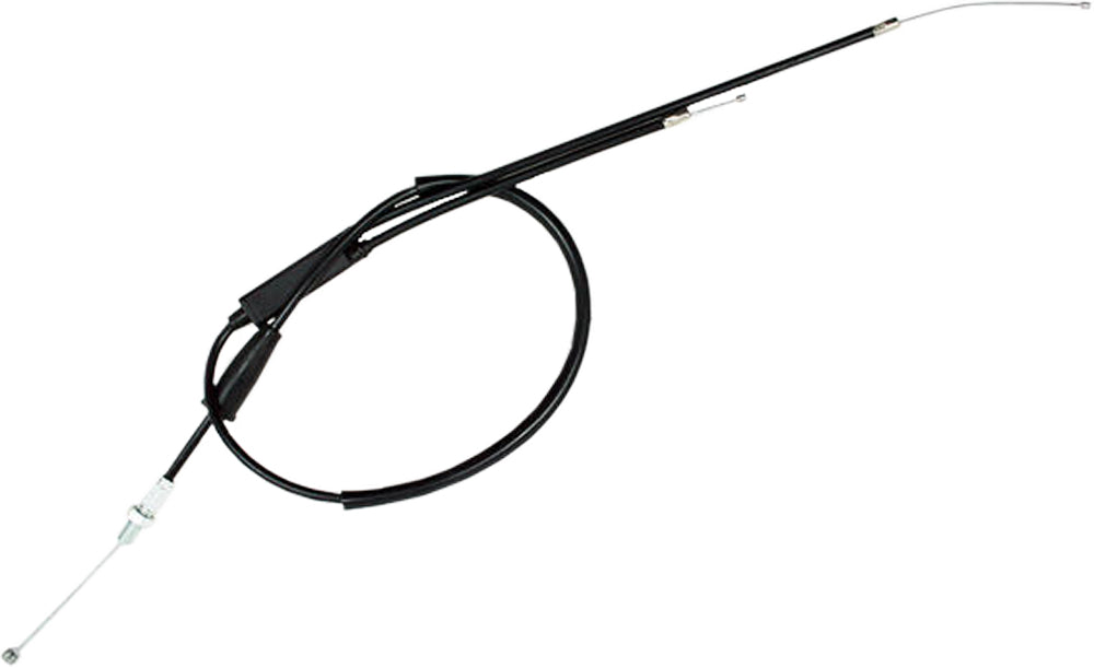 Motion Pro black vinyl throttle cable 70-4141 for motorcycle control lines, featuring durable construction and detailed fittings.