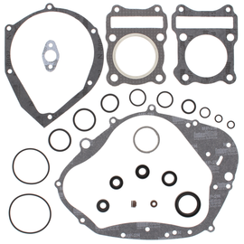 Vertex Complete Gasket Set with Oil Seals, including gaskets and seals for engine repair, shown in the image.