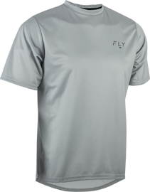 Fly Racing Action Jersey in light grey, size large, with breathable fabric and stylish design suitable for motocross or off-road riding.