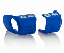Load image into Gallery viewer, Acerbis blue fork shoe for motorcycle suspension, part Yzyzf125-450 27097-00211, close-up view showing product details