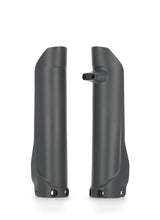 Load image into Gallery viewer, Acerbis grey lower fork cover set for Husqvarna motorcycles, showing the body covers with detailed texture and fitment features.