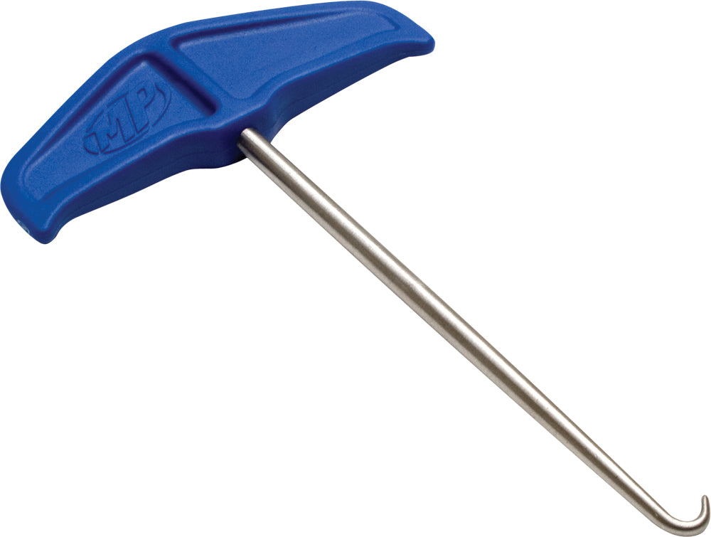 Motion Pro Mini Spring Hook Tool 57-8549, a compact metal tool with a curved hook for spring removal and installation.