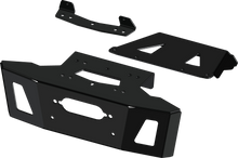 Charger l'image dans la galerie, KFI Products UTV winch mount bracket in black, designed for secure installation on off-road vehicles.
