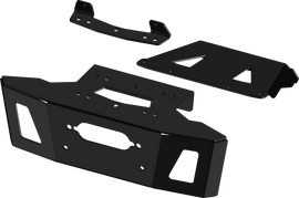 KFI Products UTV winch mount bracket in black, designed for secure installation on off-road vehicles.