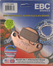 Load image into Gallery viewer, EBC Motorcycle Brakes brake pads 15-128R set, black friction material with metal backing plates, designed for motorcycle braking systems.