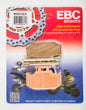 EBC Motorcycle Brakes Brake Pads 15-152/2MX with metal backing, designed for enhanced stopping power on motorcycles.