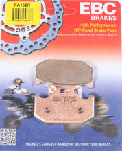 Load image into Gallery viewer, EBC Motorcycle Brakes Brake Pads 15-152R showing black brake pad with metal backing for motorcycle braking system