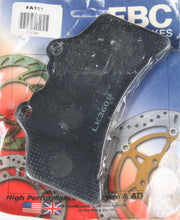 Load image into Gallery viewer, EBC Motorcycle Brakes Brake Pads 15-191 set showing metal backing plates and friction material for motorcycle braking systems