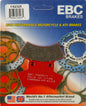 EBC Motorcycle Brakes Brake Pads 15-232X installed on motorcycle brake caliper, showing the durable brake pad design for optimal stopping power.