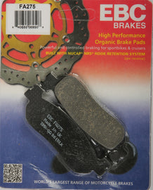 EBC Motorcycle Brakes Brake Pads 15-275 set showing new brake pad components for motorcycle braking system