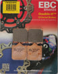 EBC Motorcycle Brakes Brake Pads 15-322/4H showing black brake pad with metal backing plate for motorcycle braking system