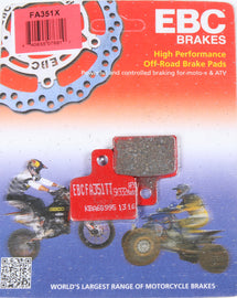 EBC Motorcycle Brakes brake pads 15-351X, durable brake pads designed for reliable motorcycle stopping power.