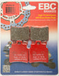 EBC Motorcycle Brakes brake pads 15-355/4X shown with metal backing and friction material for motorcycle braking performance.
