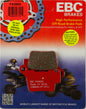 EBC Motorcycle Brakes Brake Pads 15-368X showing metallic brake pad with friction material for motorcycle braking system