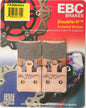 EBC Motorcycle Brakes brake pads 15-369/4H set showing metallic and friction surfaces for motorcycle braking system