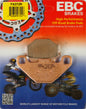 EBC Motorcycle Brakes brake pads 15-372R with metal backing plates for efficient stopping power and durability.