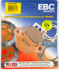EBC Motorcycle Brakes brake pads 15-372S set with metal backing plates, designed for improved stopping power and durability
