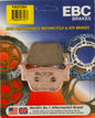 EBC Motorcycle Brakes brake pads 15-373S installed on motorcycle brake caliper, showcasing durable brake pad design.