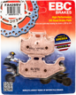 EBC Motorcycle Brakes Brake Pads 15-428S, high-performance brake pads for motorcycles, shown in close-up image.