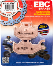 Load image into Gallery viewer, EBC Motorcycle Brakes Brake Pads 15-428S, black brake pads with metal backing plates, designed for motorcycle braking systems