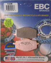 Load image into Gallery viewer, EBC Motorcycle Brakes Fa101r Sintered R Series brake pads showing metal backing and friction material for motorcycle braking system