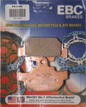 Load image into Gallery viewer, EBC Motorcycle Brakes FA106R Sintered Brake Pads for motorcycle, showing the durable brake pad design and branding.