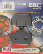 Load image into Gallery viewer, EBC Motorcycle Brakes Carbon X Series brake pads FA111X for motorcycle braking system, with visible black ceramic friction material