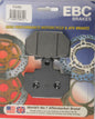 EBC Motorcycle Brakes Carbon X Series brake pads FA111X for motorcycle braking system, with visible black ceramic friction material