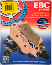Load image into Gallery viewer, EBC Motorcycle Brakes FA617SV severe duty brake pads with metal backing and friction material for motorcycle braking performance