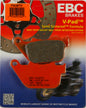 EBC Motorcycle Brakes Fa837v V-Series brake pads showing metallic backing plates and friction material for motorcycle stopping power.