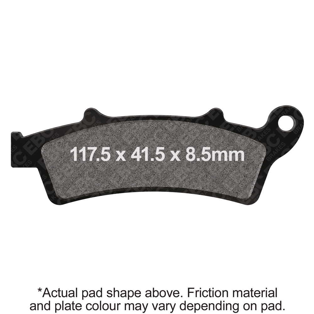 EBC Motorcycle Brakes Sfa324hh Double-H Sintered Brake Pads showing metallic structure and branding for motorbike braking system
