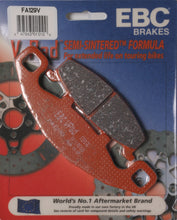 Load image into Gallery viewer, EBC Motorcycle Brakes V-Series brake pads for motorcycles, showing the black brake pad with metal backing plate and product labeling.