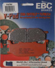Load image into Gallery viewer, EBC Motorcycle Brakes V-Series 15-179V brake pads for motorcycle braking system, showing black friction material and metal backing plates.