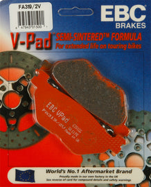 EBC Motorcycle Brakes V-Series Brake Pads 15-319/2V for motorcycle braking system, shown in image.