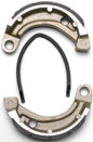 EBC Motorcycle Brakes brake shoes in 338g grooved design, for reliable motorcycle braking performance.