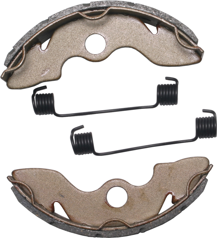 EBC Motorcycle Brakes brake shoes 345g grooved brake shoes for motorcycles, showing the detailed grooved surface design.