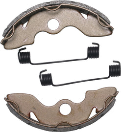 EBC Motorcycle Brakes brake shoes 345g grooved brake shoes for motorcycles, showing the detailed grooved surface design.
