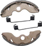 EBC Motorcycle Brakes brake shoes 345g grooved brake shoes for motorcycles, showing the detailed grooved surface design.