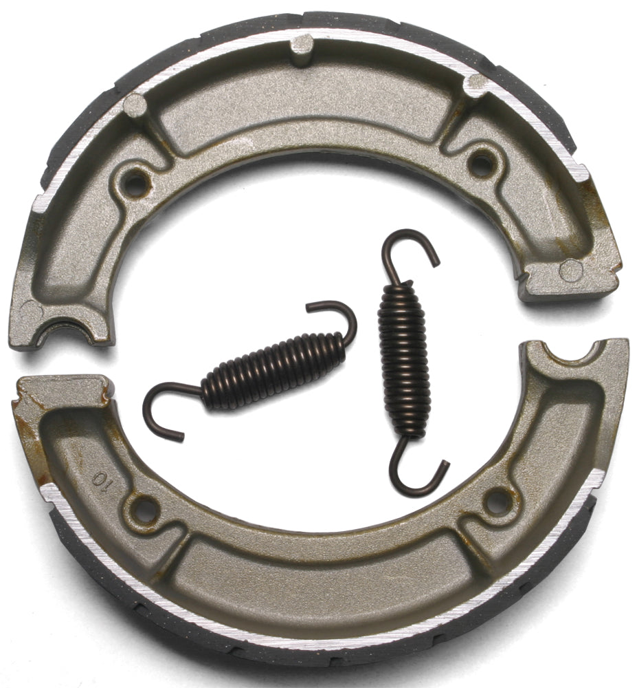 EBC Motorcycle Brakes brake shoes with grooved design, 516g, for motorcycle brake system, showing the brake shoes in detail.