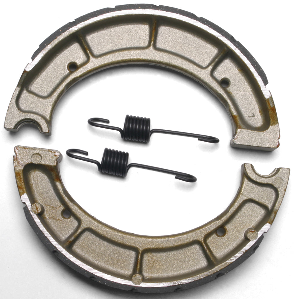 EBC Motorcycle Brakes grooved brake shoes with 528g weight, designed for optimal stopping power and durability.