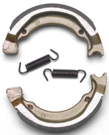 EBC Motorcycle Brakes Brake Shoes 614 Plain, durable brake shoes for motorcycles, shown in black with metal backing.