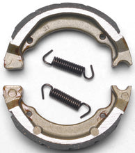 Load image into Gallery viewer, EBC Motorcycle Brakes brake shoes with grooved design, 614g weight, suitable for motorcycle braking systems.