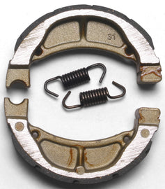 EBC Motorcycle Brakes grooved brake shoes, 715g, designed for reliable stopping power in motorcycle braking systems.